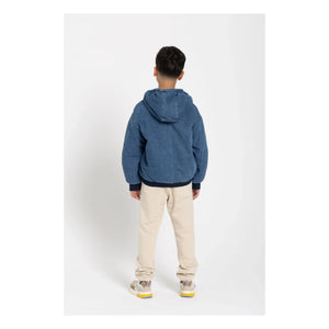 Hundred Pieces - Denim Matte Hooded Jacket | Denim Blue