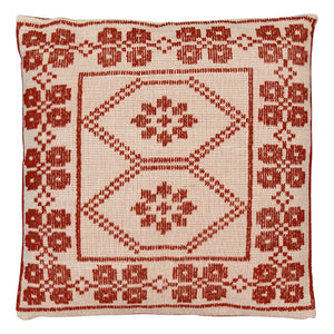 House of Capricorn - Inês Embroidered Pillow | Brick Red