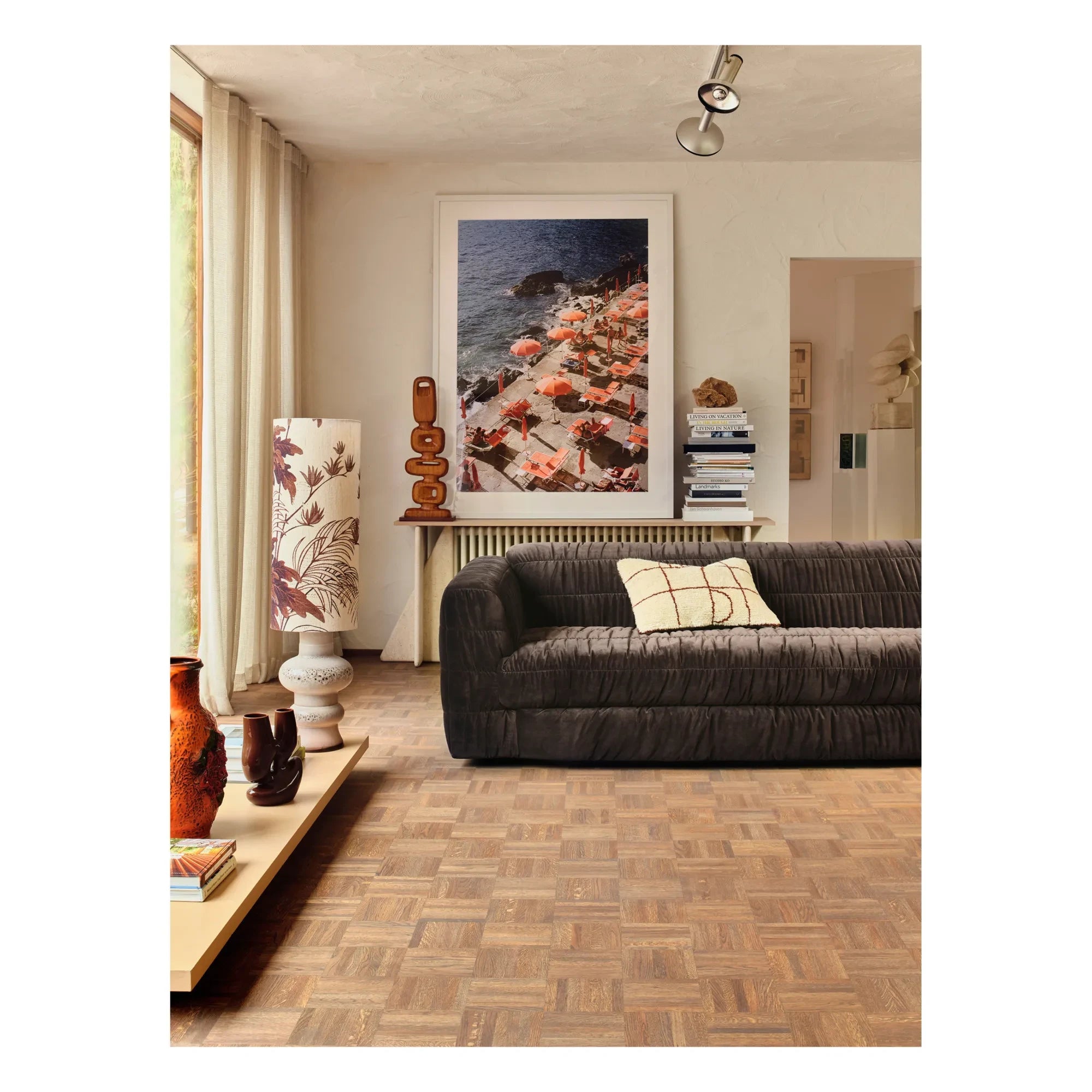 HKliving - Club 4-Seater Sofa | Brown
