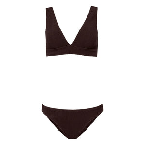 Sorbet Island - Aqua Two-Piece Swimsuit | Chocolate