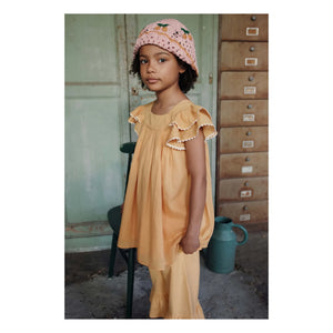 Emile et Ida - Yellow Voile Ruffled Dress