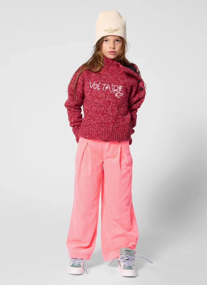 Zadig & Voltaire - Voltaire Buttoned Sweater | Raspberry Red
