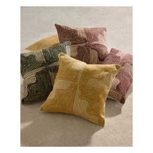 Maison Sarah Lavoine - Onda embroidered pillow | Carmine red