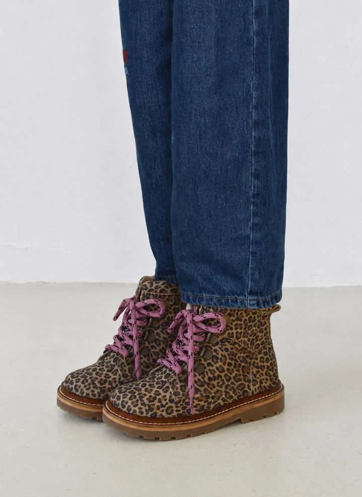 du Loua - Louen Sweden Lace-up Boots | Beige