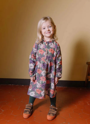 Studio Bohème - Vermont Floral Print Dress, Organic Cotton | Purple