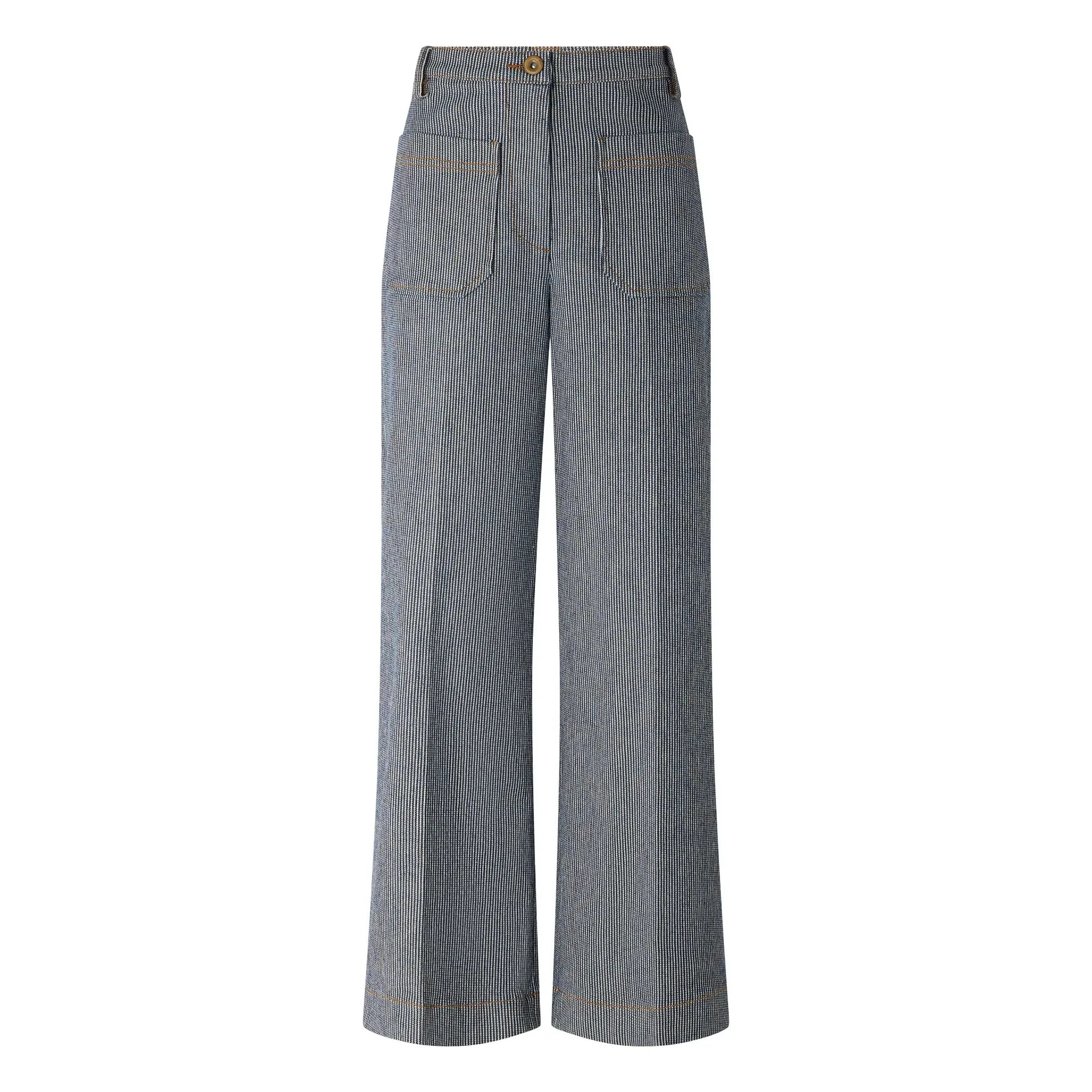Sessùn - Aldricks Cotton Pants | Grey Blue