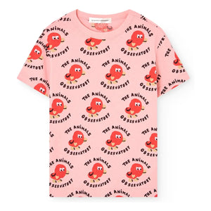 The Animals Observatory - Rooster T-Shirt Chicks Organic Cotton | Pink