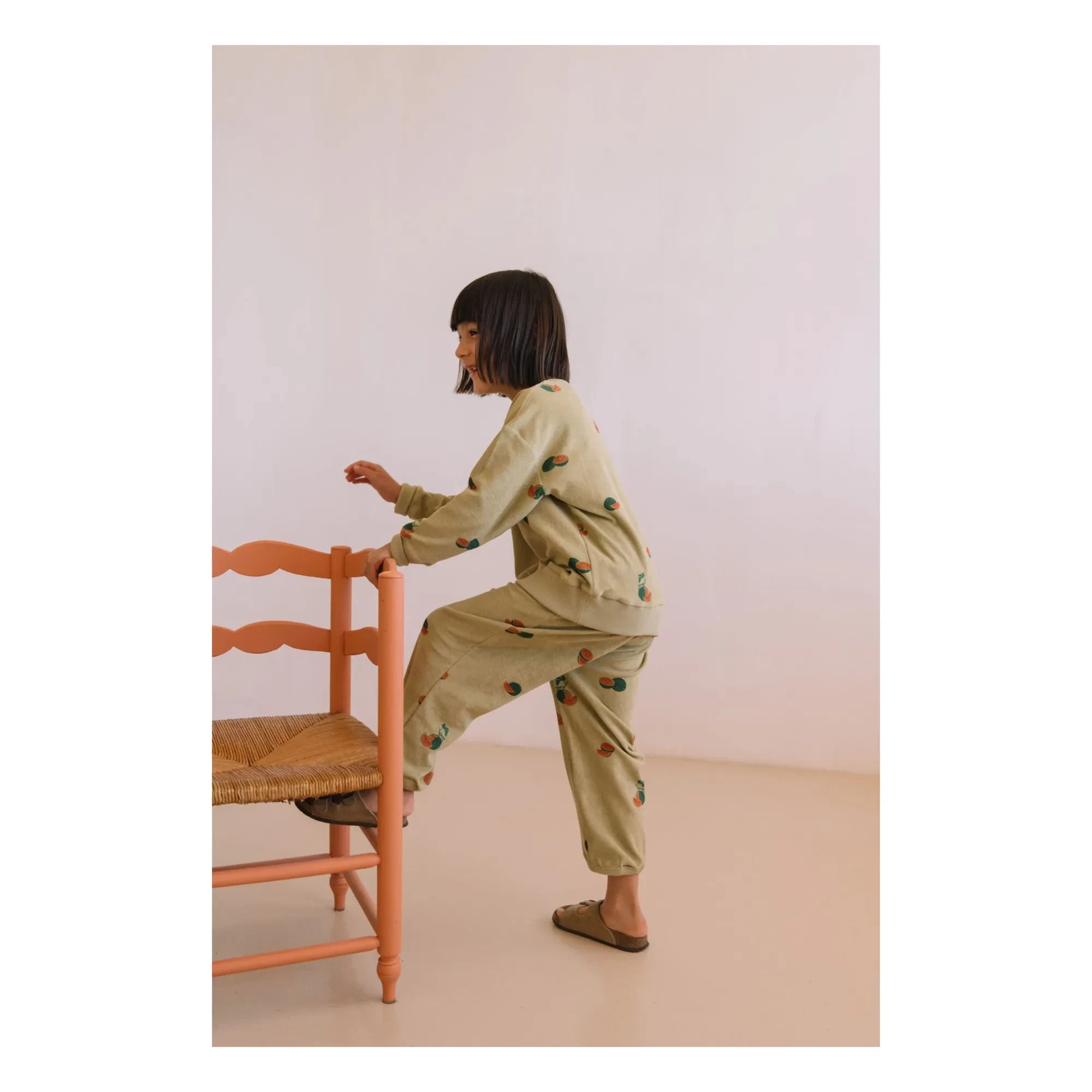 Studio Bohème - Porgy Watermelon Organic Cotton Towel Pants | Khaki