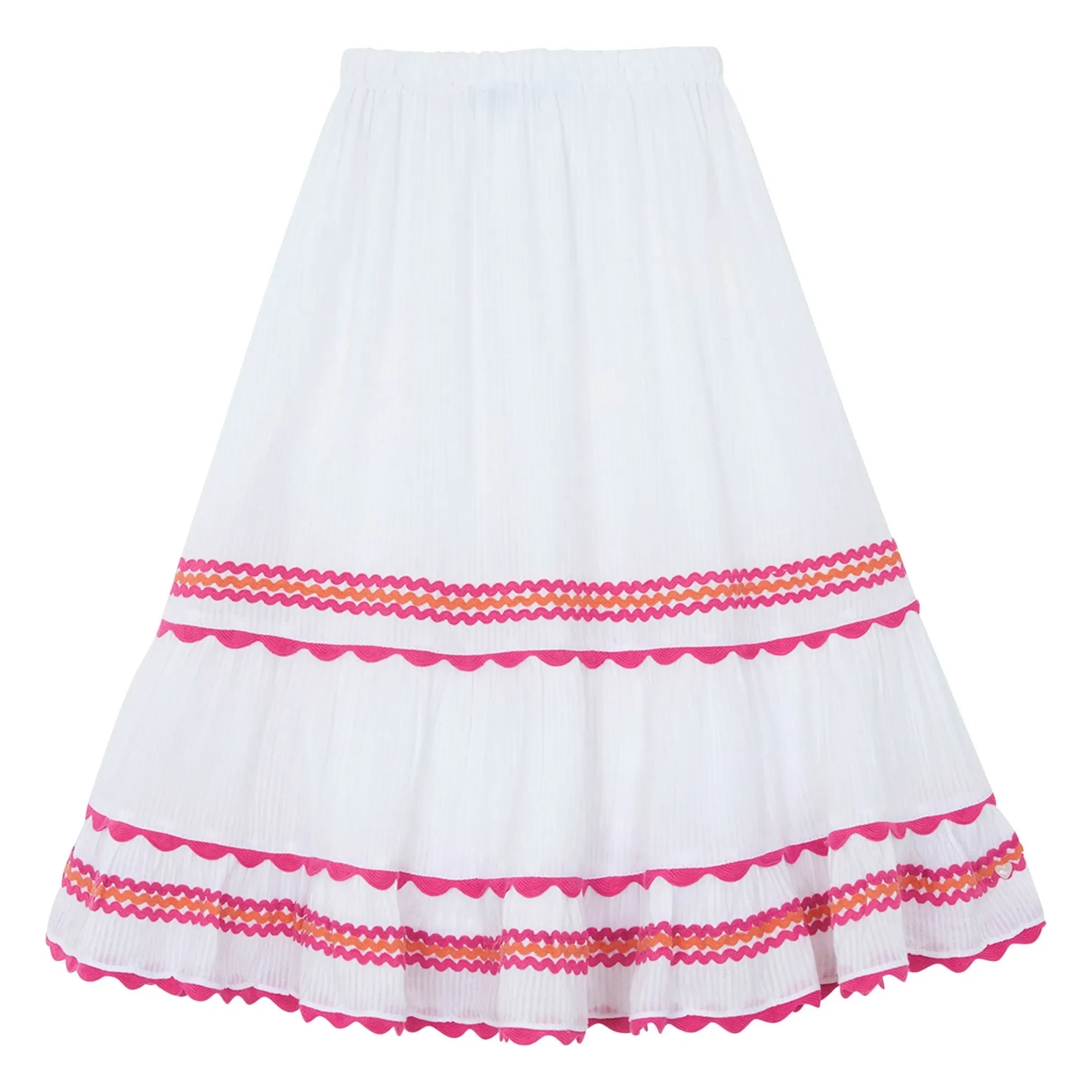 Tartine et Chocolat - Long Wavy Skirt | White