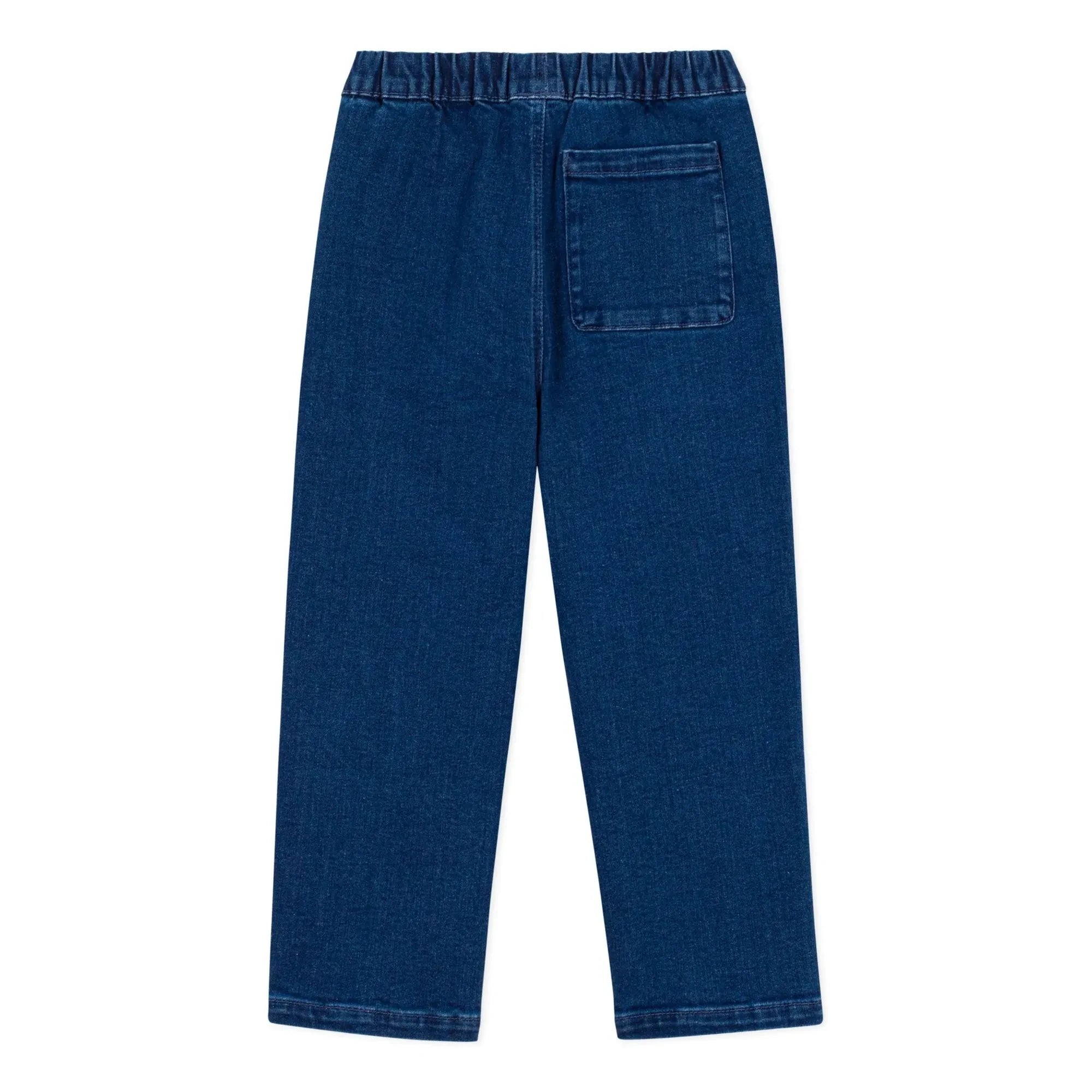 Petit Bateau - Organik Pamuk Bağcıklı Jean | Mavi
