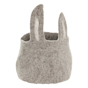 Muskhane - Pasu Rabbit Felt Basket | Light grey