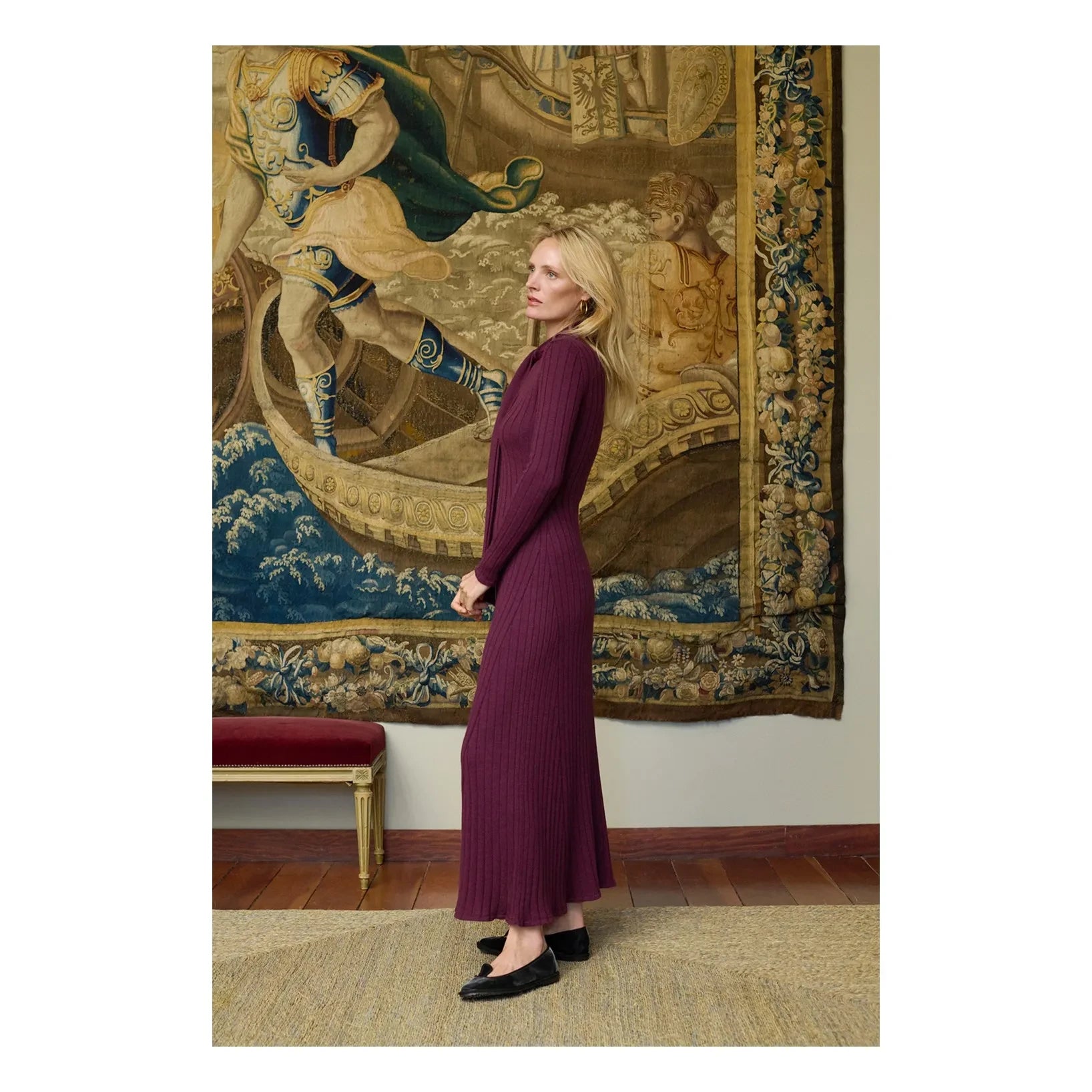 Maria de la Orden - Madeleine Laine Elbise | Bordo