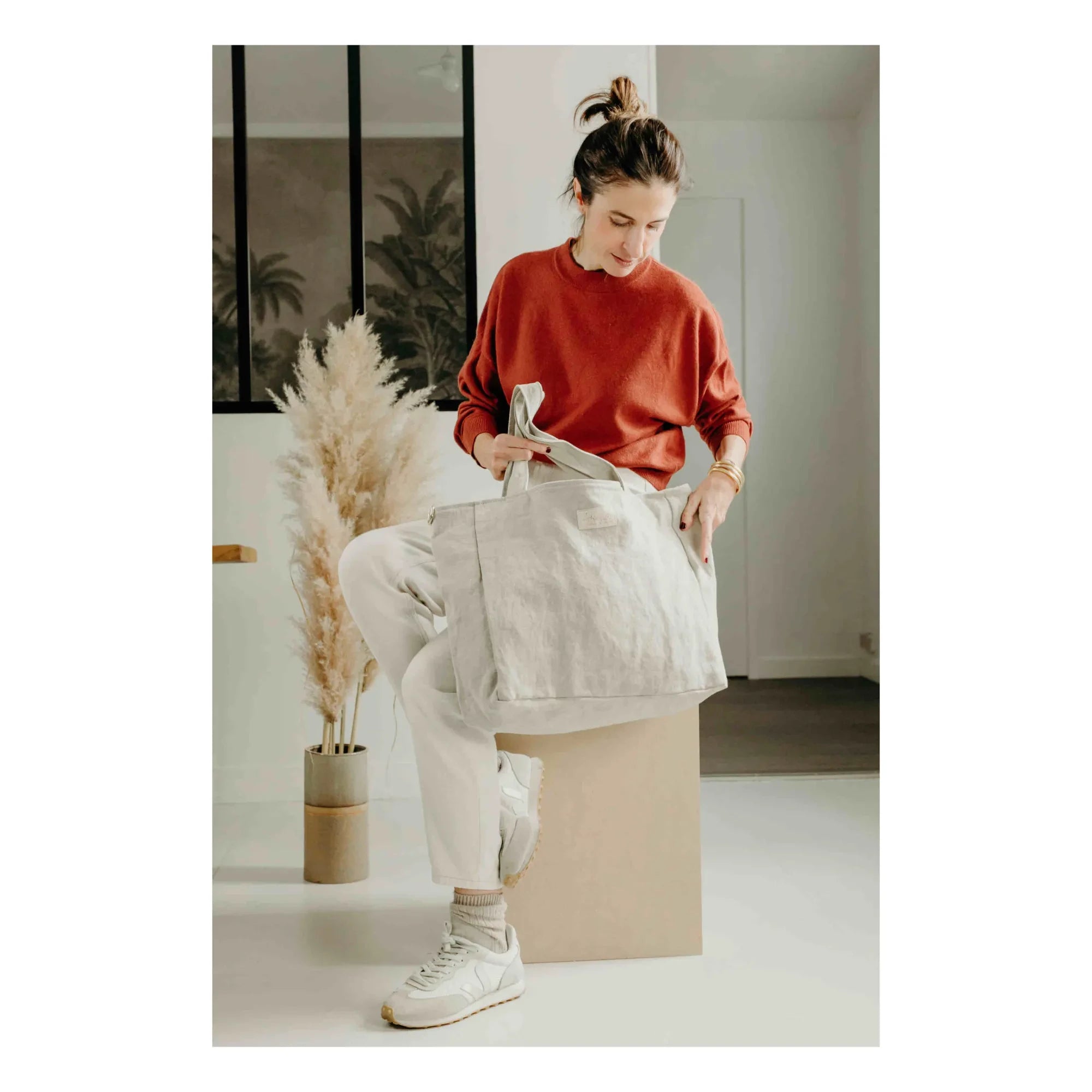 Adorna - Linen Zipper Bag