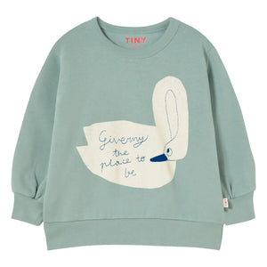Tinycottons - Swan Sweat Organic Cotton | Gray Blue