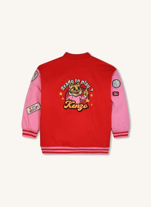 Kenzo - Bomber Rozetli İşlemeli Kenzo Flower | Kırmızı