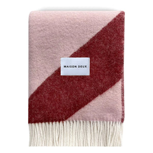 Maison Deux - Swirl Wool Blanket | Burgundy