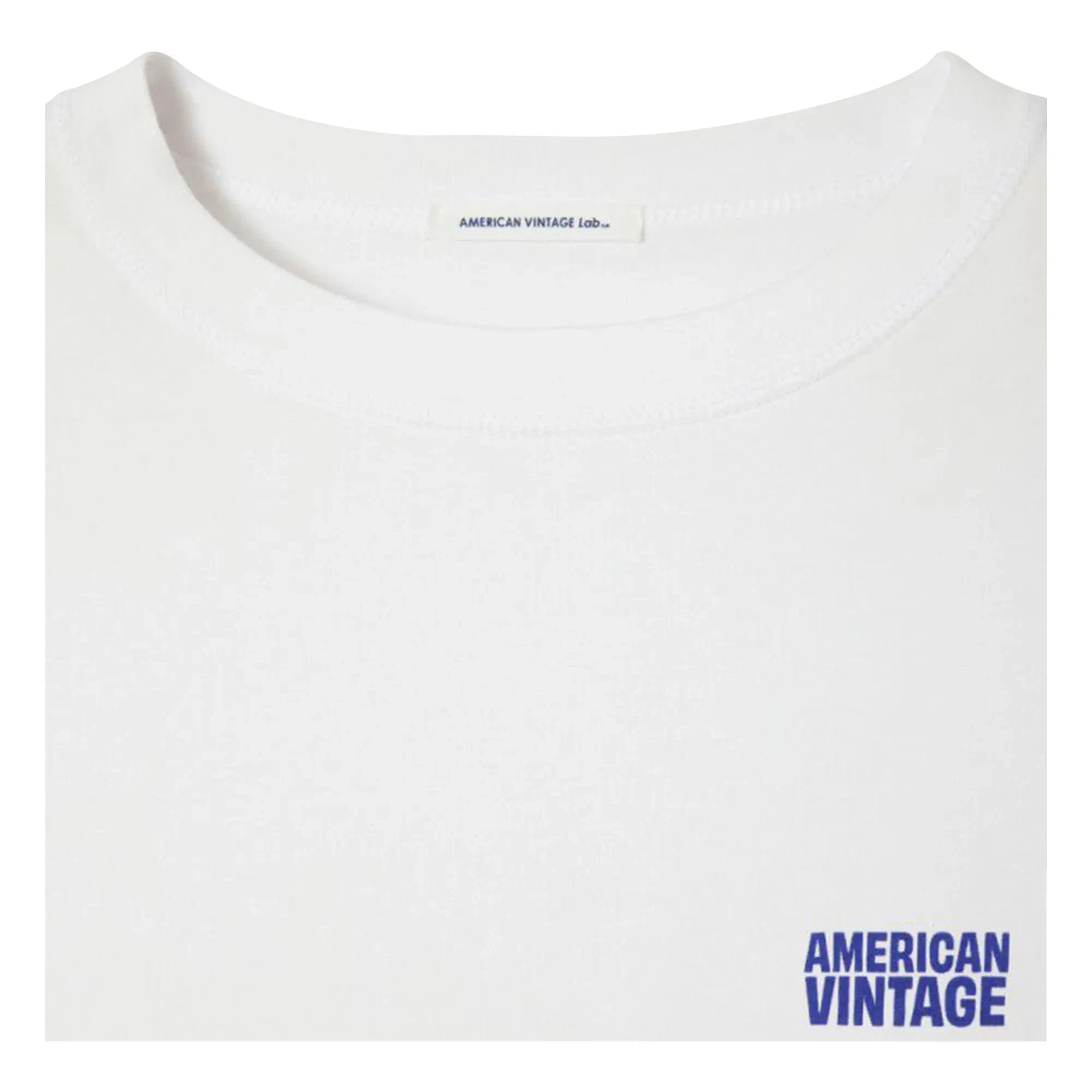 American Vintage - Gixy Cotton Long Sleeve T-Shirt | White