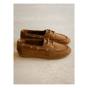 Bobbies - Betsy Suede Boat Shoes | Camel