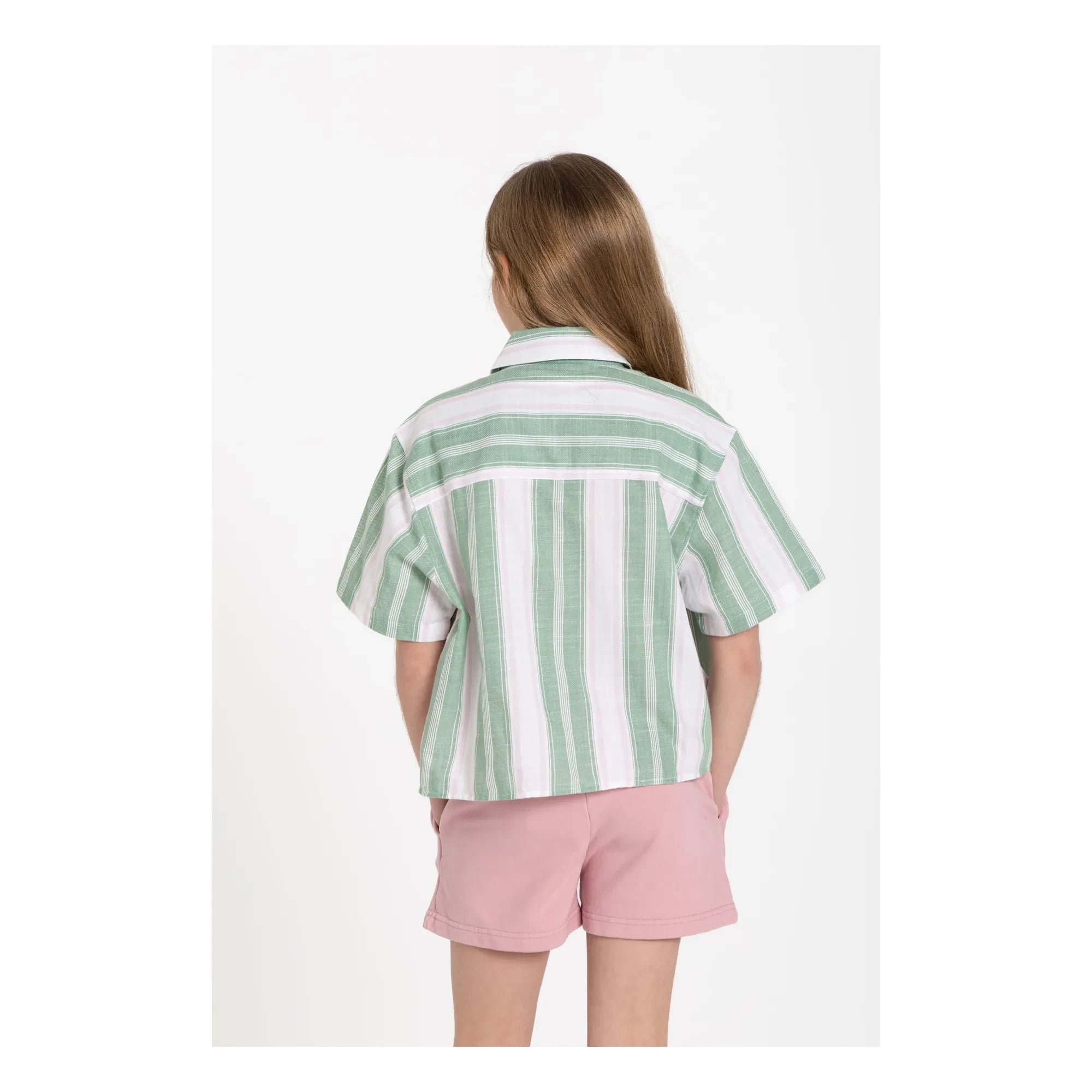 Smallable Kid - Sawyer Striped Shirt | Mint Green