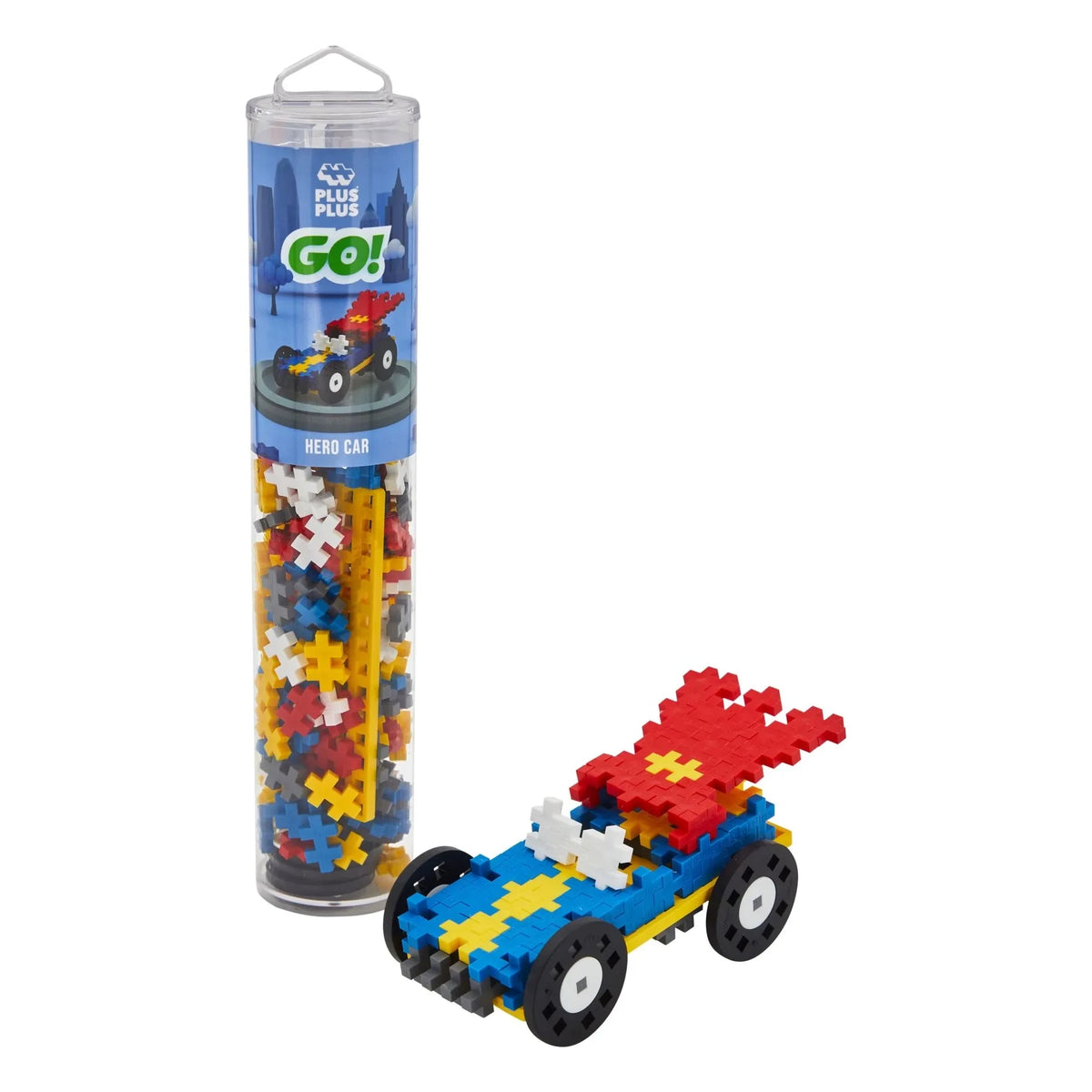 Plus-Plus - Tube Superhero Car - 200 Pieces