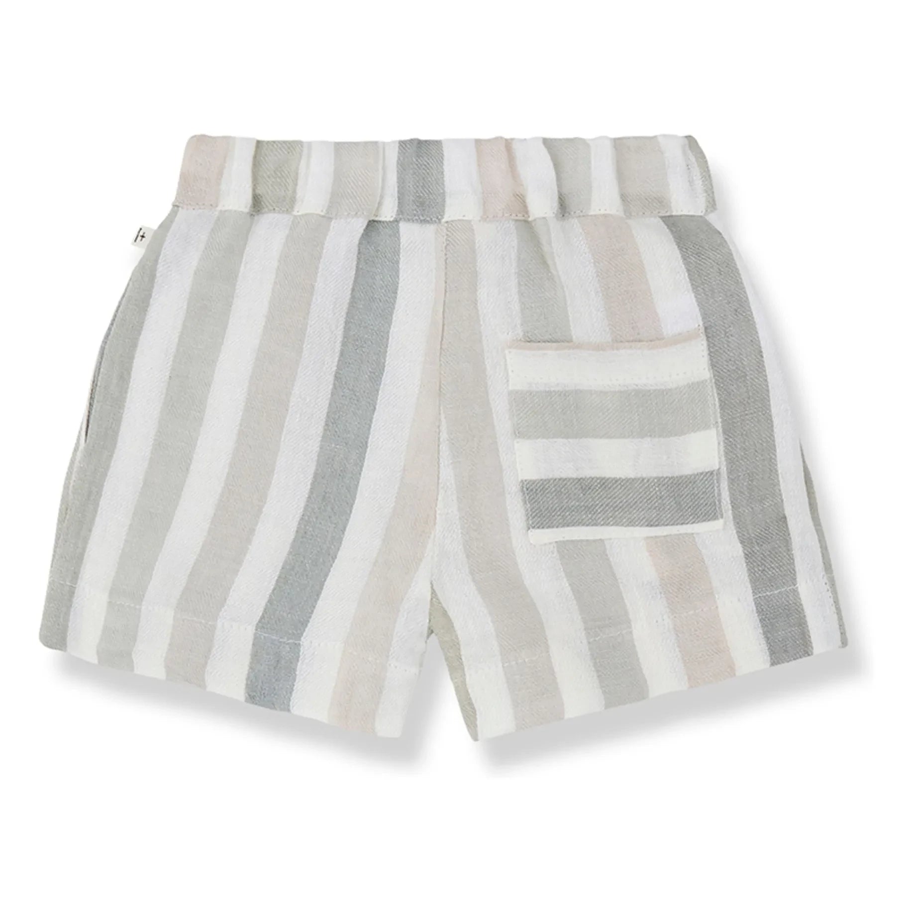 1+ in the family - Vilopriu Striped Linen Bermuda Shorts | Off-white