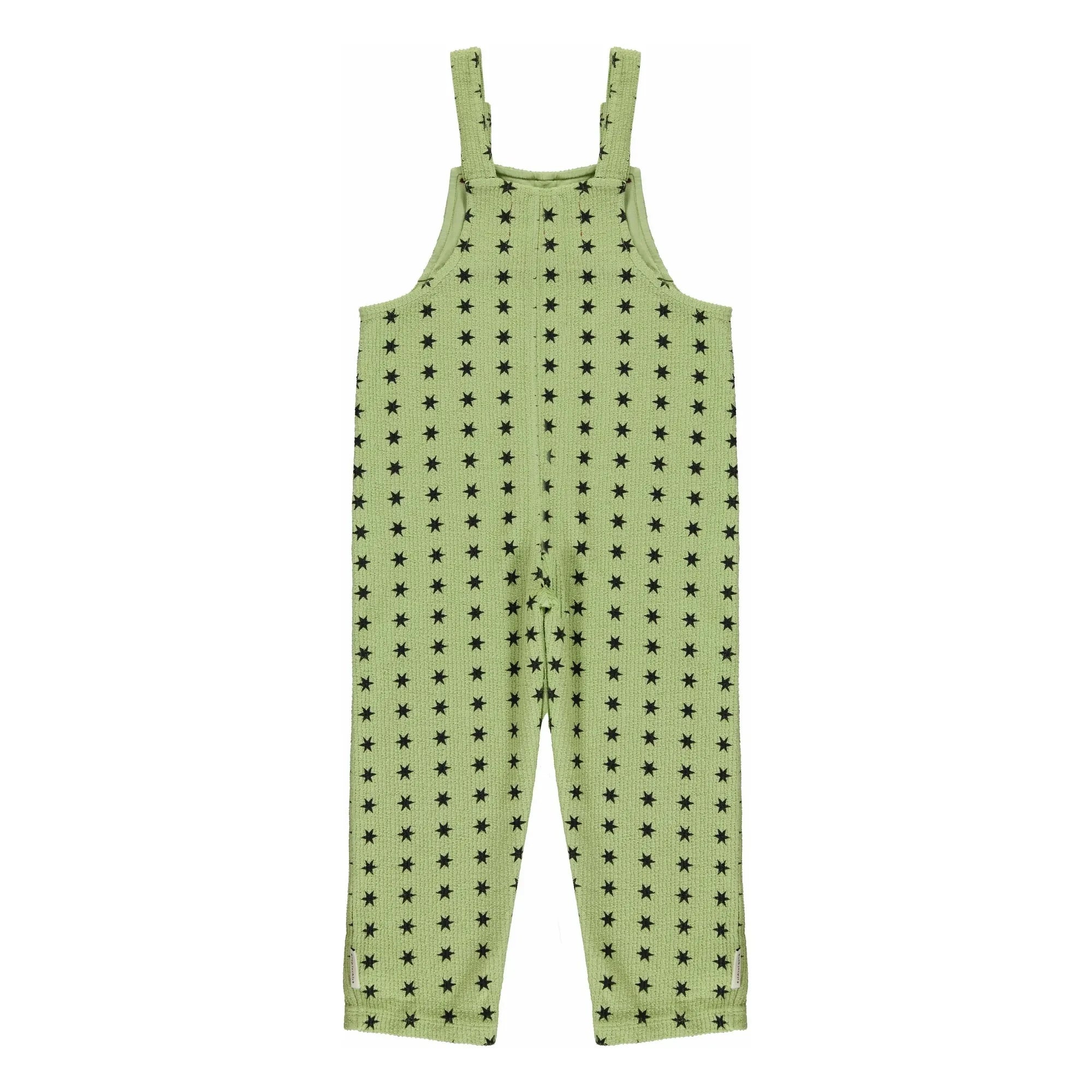 Piupiuchick - Fuzzy Organic Cotton Star Salopette | Green