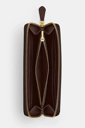 Coach kadın deri cüzdan Accordion Zip