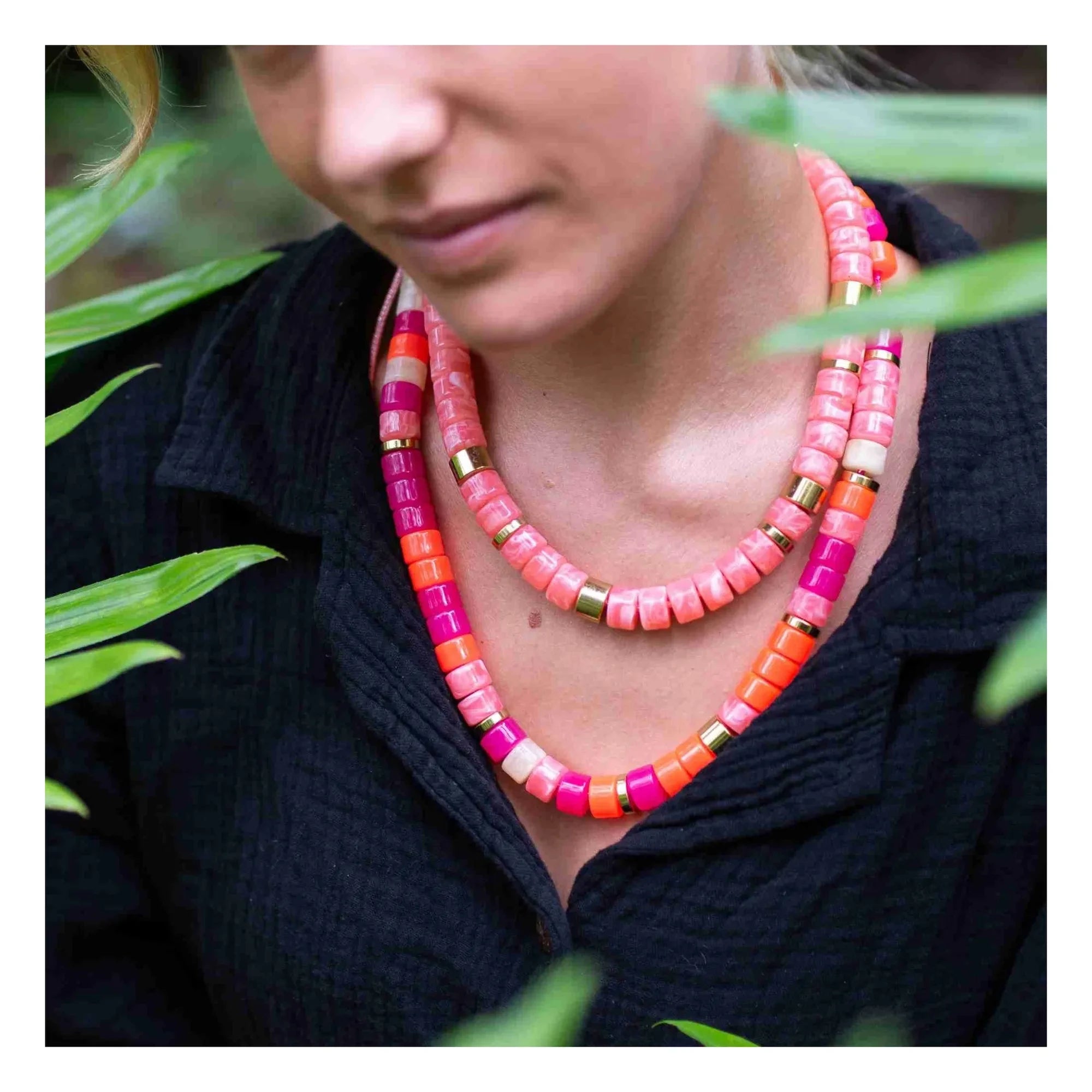 Parabaya - Praia Grapefruit Necklace | Pink
