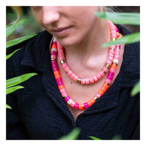 Parabaya - Praia Grapefruit Necklace | Pink