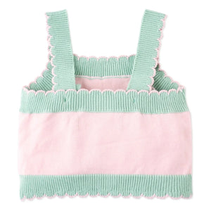 Gingersnaps - Pale Pink | Rose Embroidered Tulle Crop Top