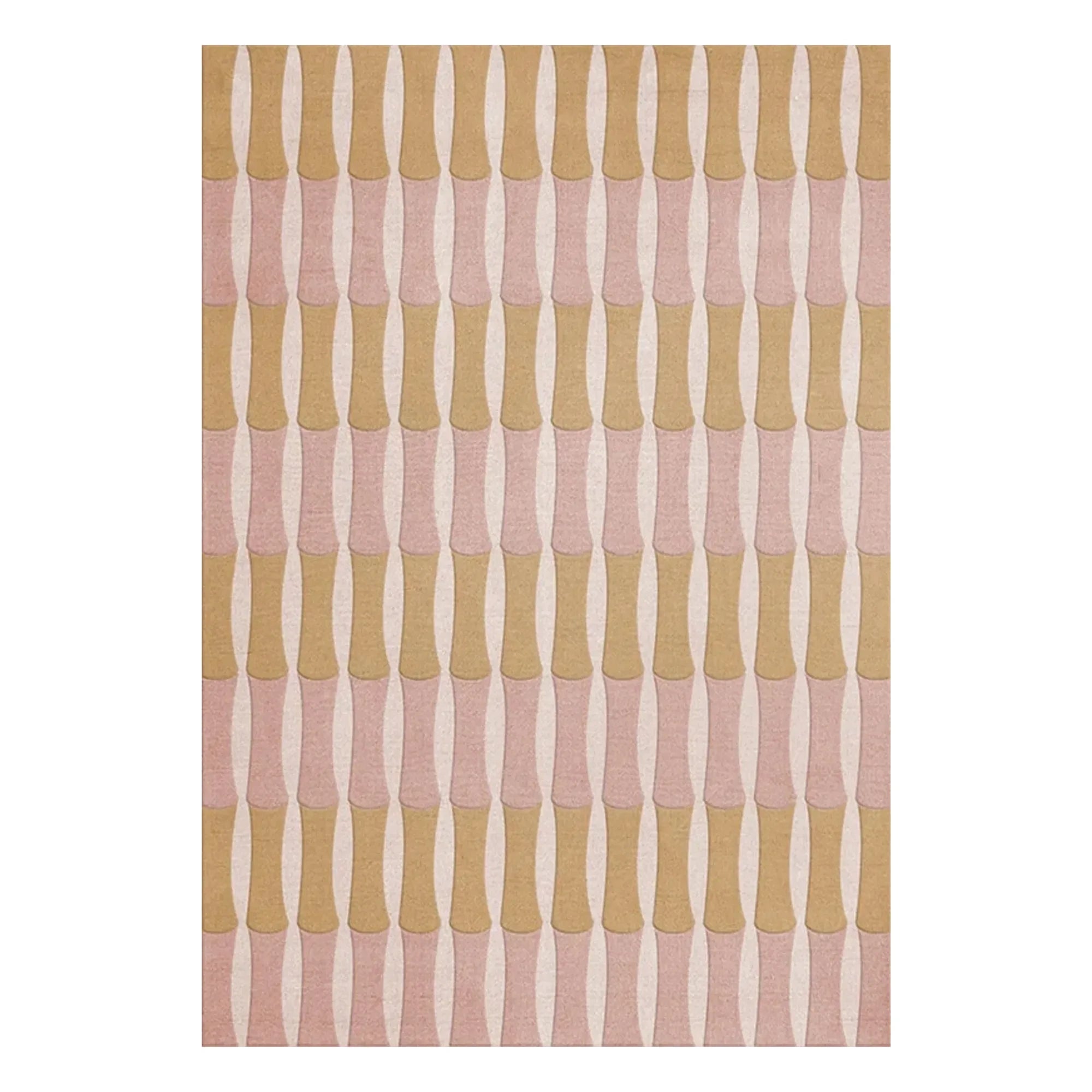 Layered - Bamboo Forest wool rug, Alice Crawley | Pink
