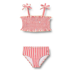 Wheat - Carla Striped Recycled Fibres Swimwear | Red