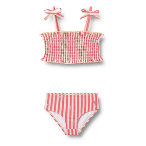 Wheat - Carla Striped Recycled Fibres Swimwear | Red