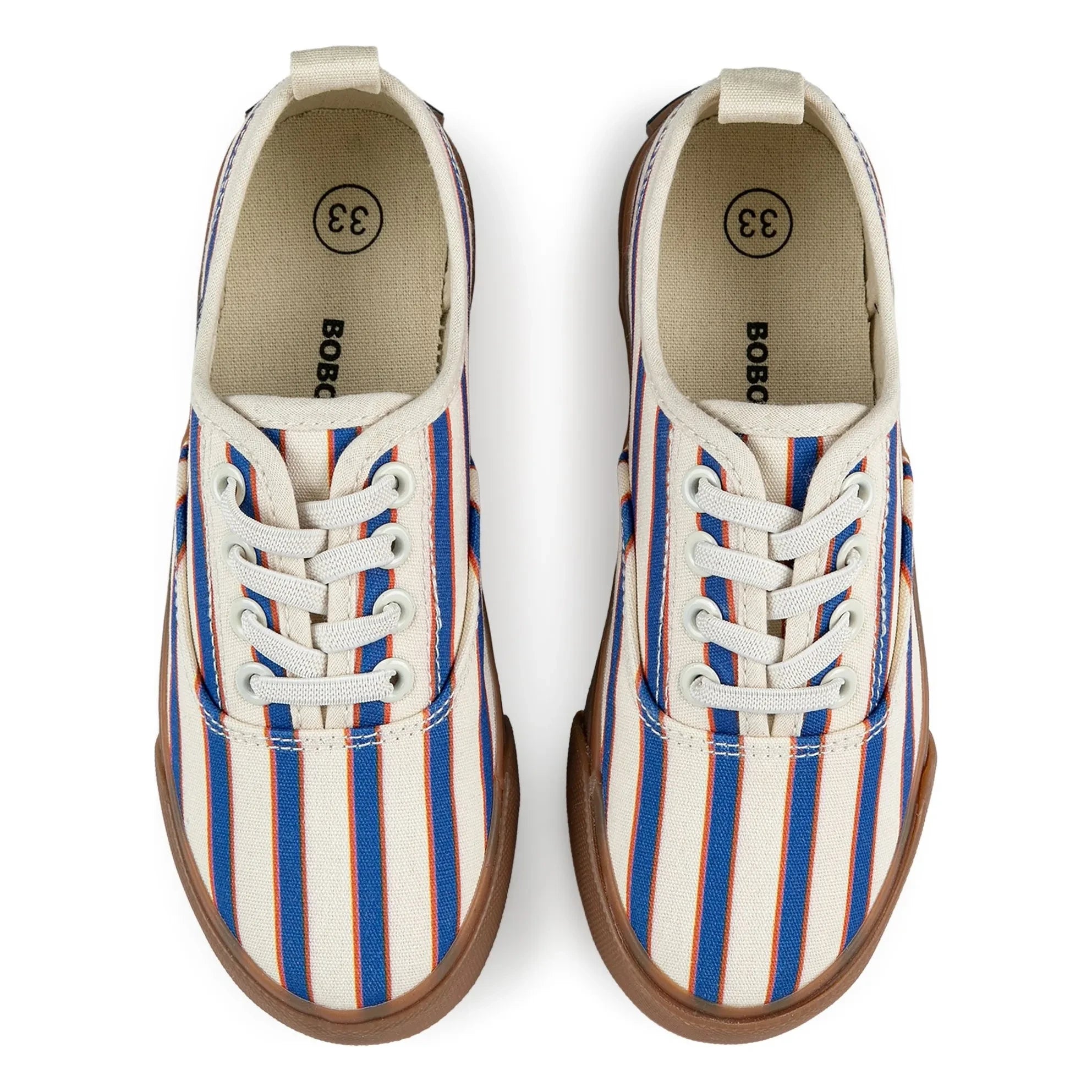 Bobo Choses - Striped Lace-Up Sneakers | Blue