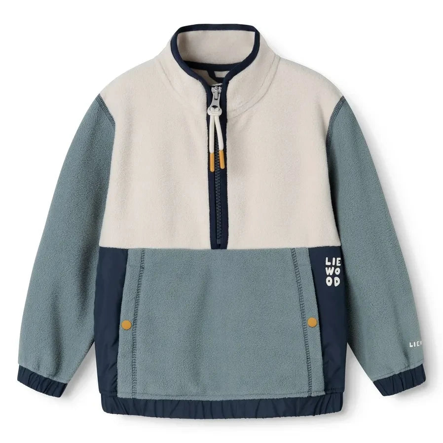 Liewood - Wynn Fleece Sweatshirt Made from Recycled Fibers | Blue