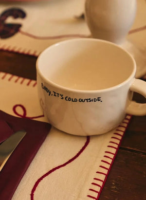 Anna + Nina - "It's Cold" Cappuccino Cup | White