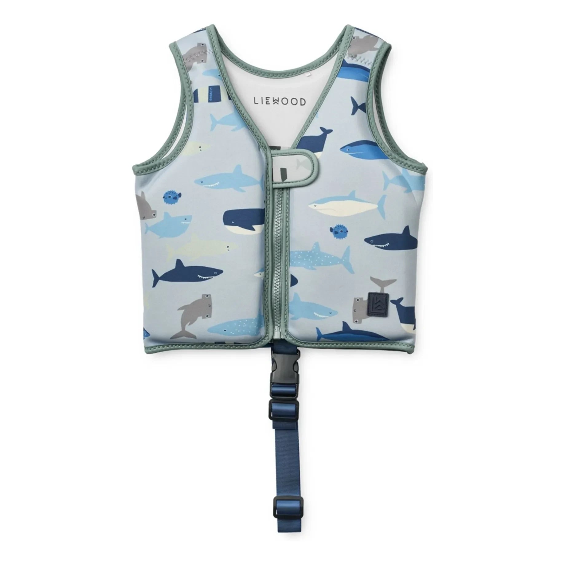 Liewood - Shark/Pigeon Blue Swim Vest