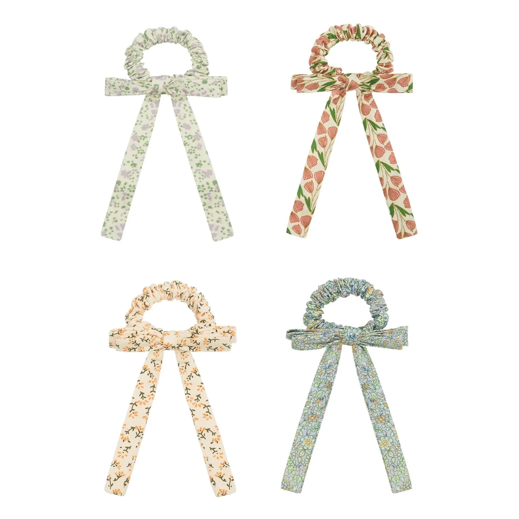 Mimi & Lula - Pack of 4 Floral Knot Hair Clips | Ecru
