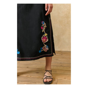 Louise Misha - Amarante Organic Cotton Skirt | Black
