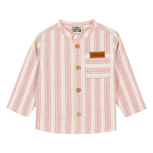 Bonton - Never Striped Baby Shirt | Cream