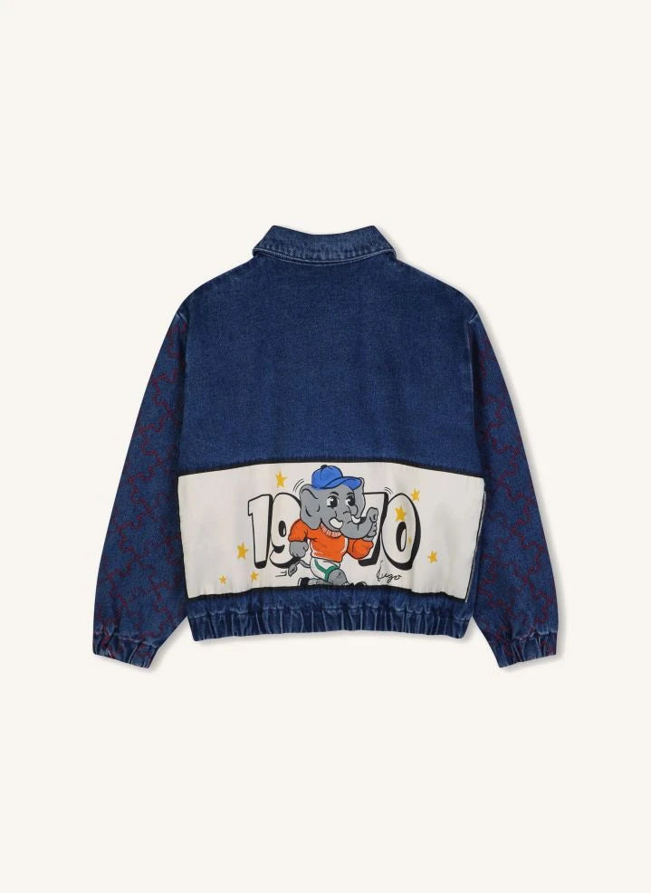 Kenzo - 1970 Denim Fermuarlı Ceket | Mavi
