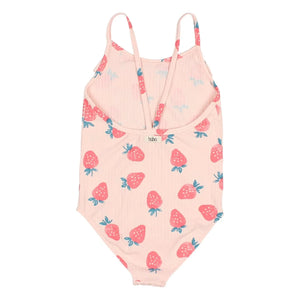 Búho - Strawberry Embossed Swimsuit | Pale Pink