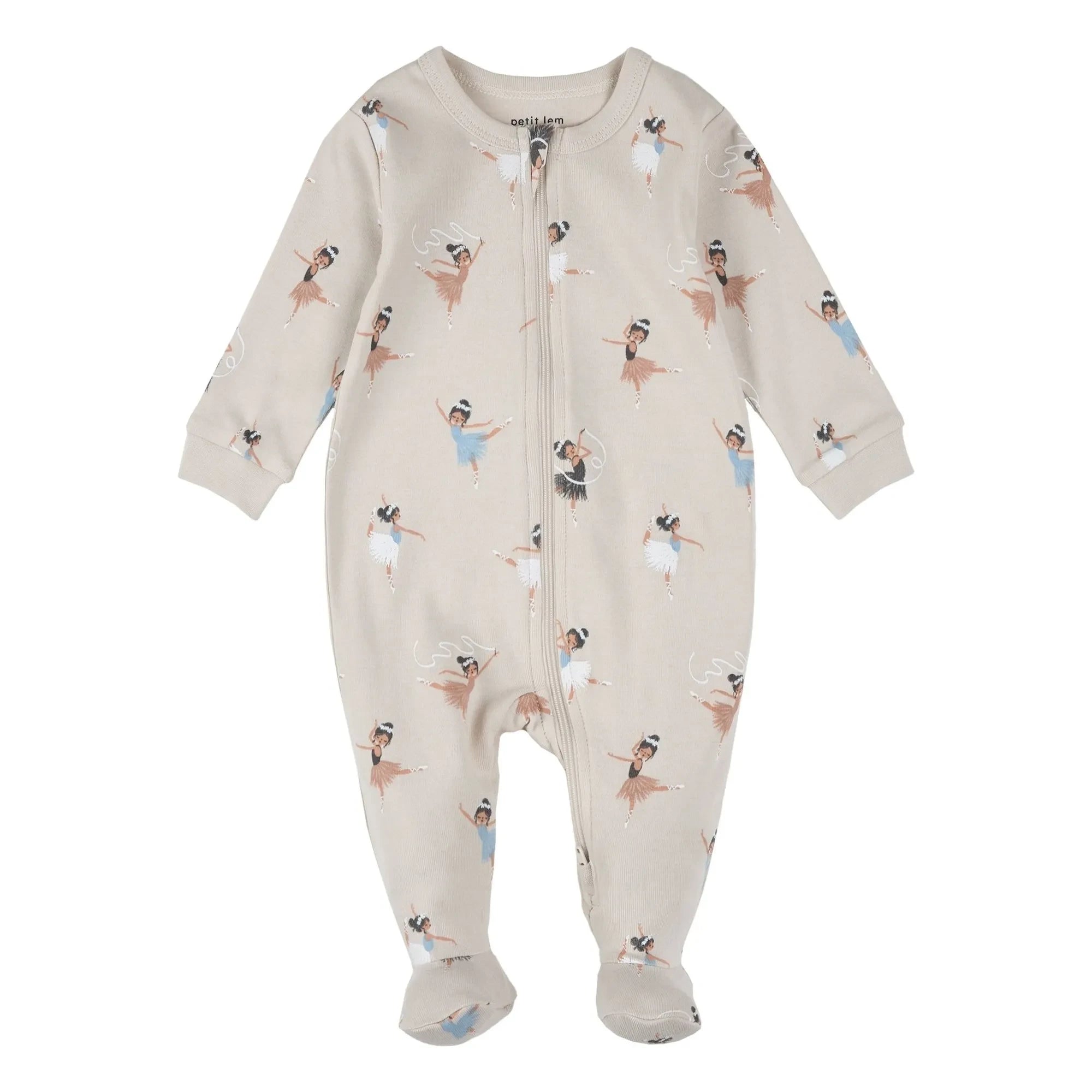 Petit Lem - Ballerina Footed Pajamas | Organic Cotton | Light Green