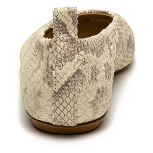 Odare - Bobette Python ballerina shoes | Gray