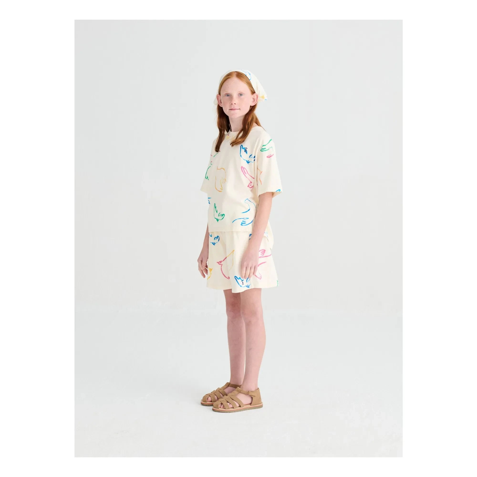 True Artist - T-shirt Birds Organic Cotton | Ecru
