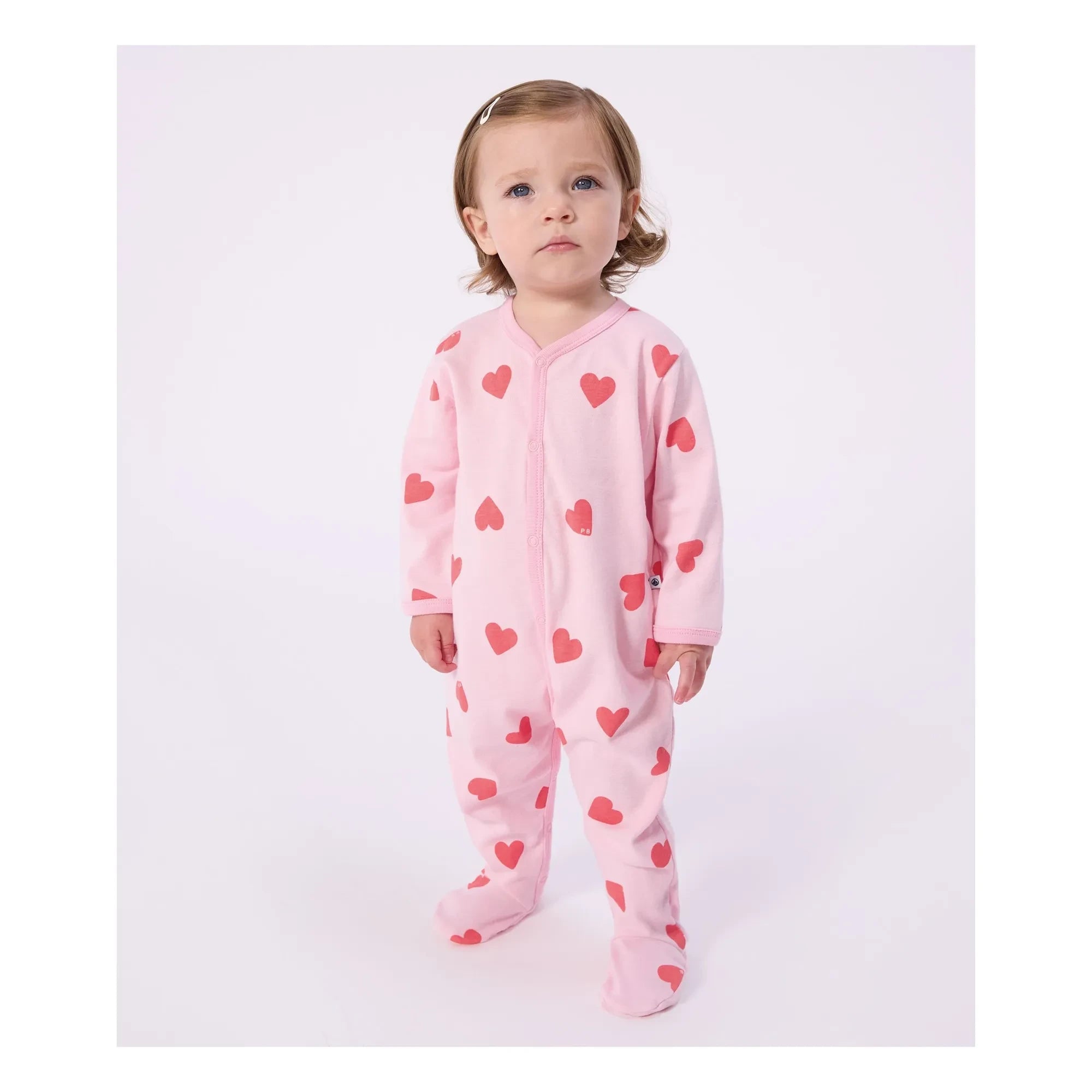 Petit Bateau - Sleep Well Hearts PB Pajama | Pink