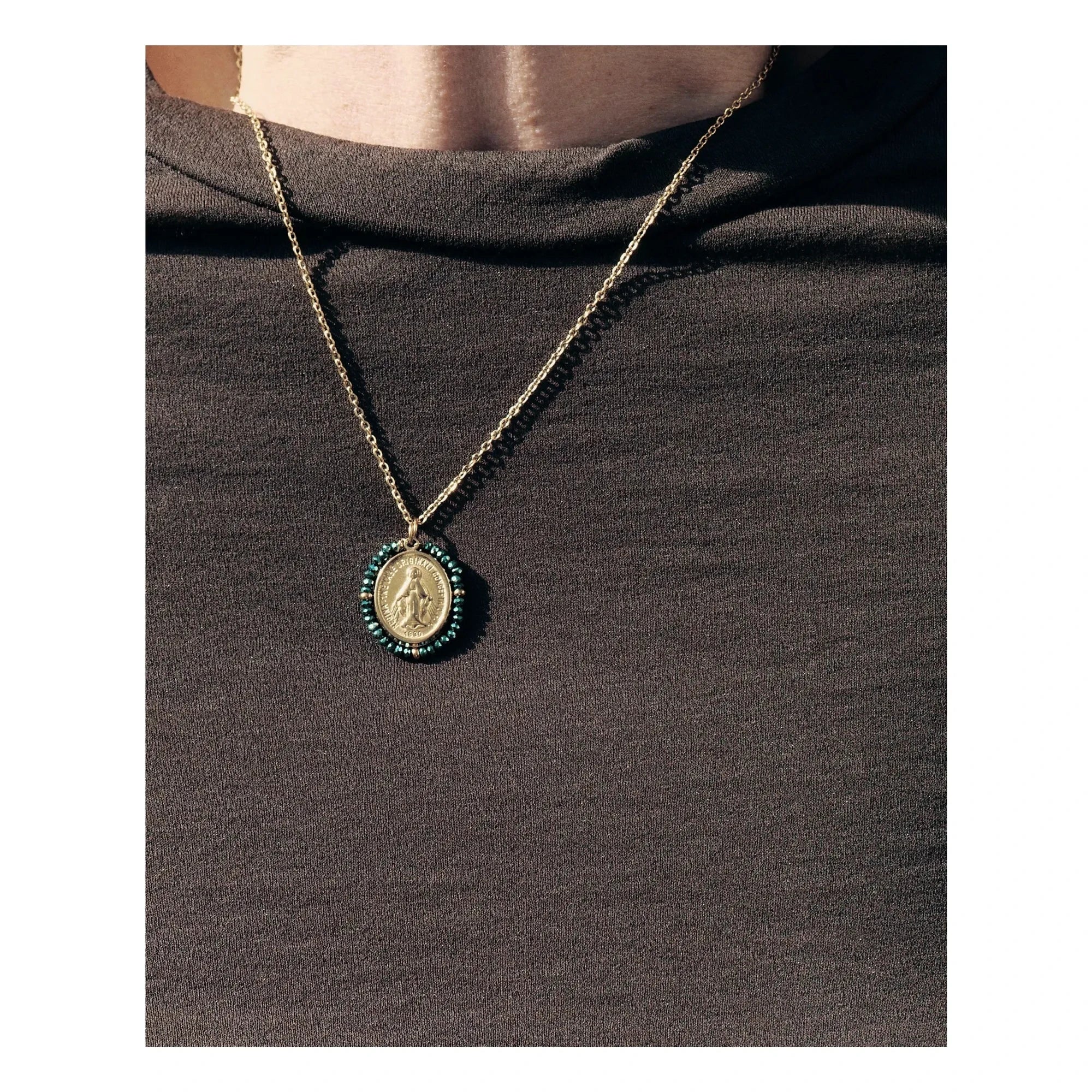 Palas - Santa Maria Shiny Necklace | Blue-Green