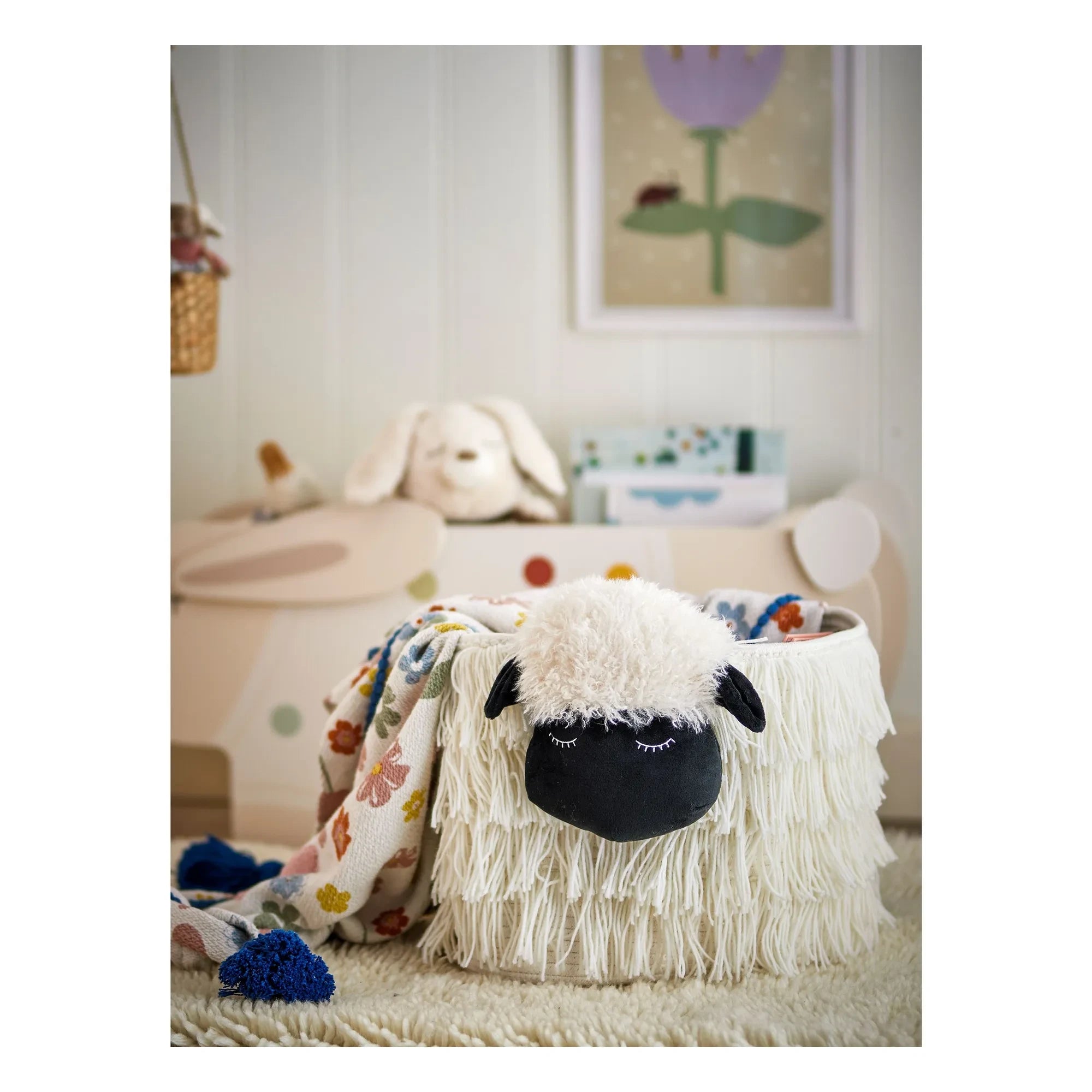 Bloomingville Mini - Dolly Storage Basket | White