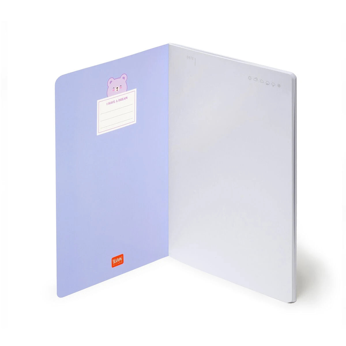 Legami - A5 Blank Defter ile Illustrated Hard Kılıf - Ayıcık