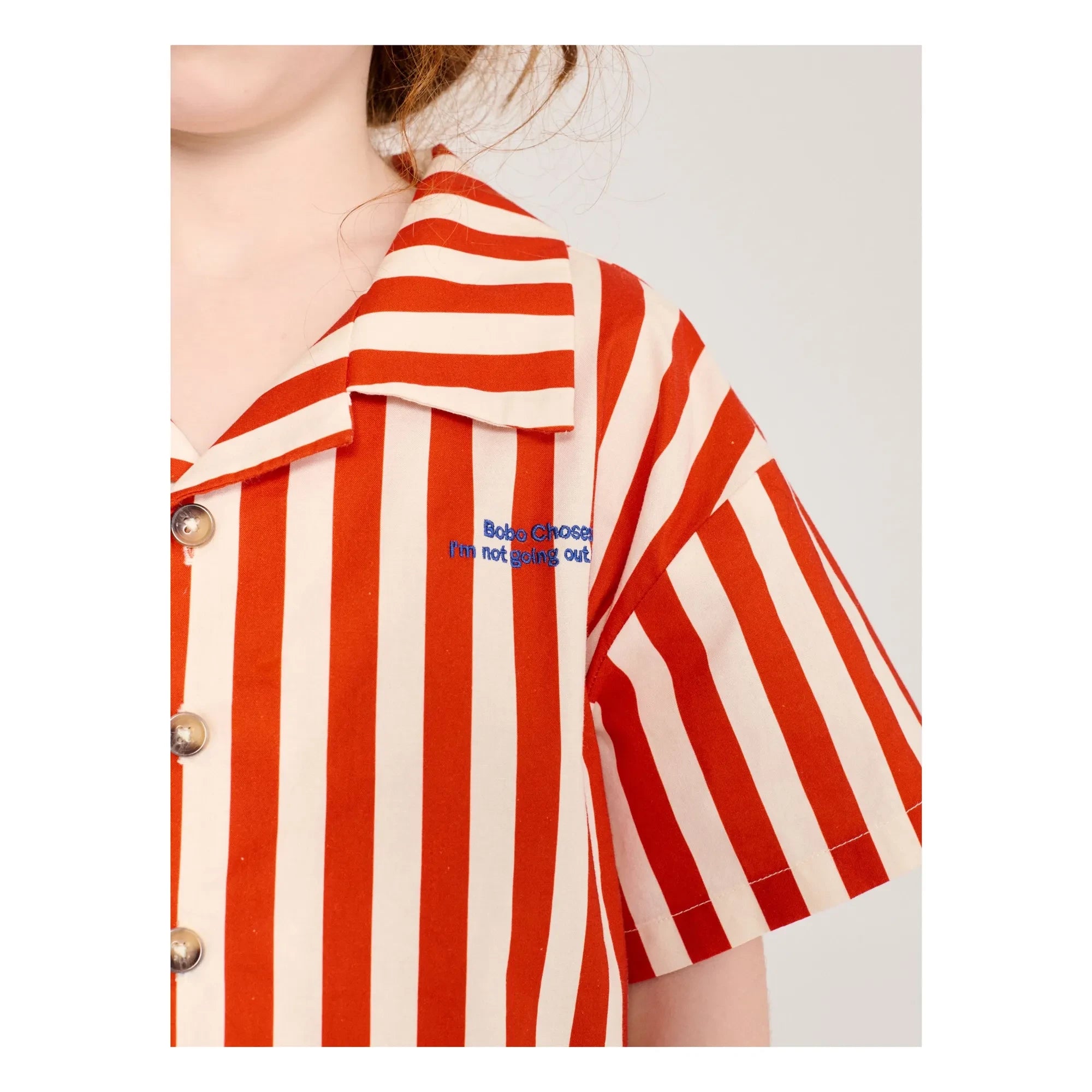 Bobo Choses - Striped Organic Cotton Shirt and Shorts Set | Red